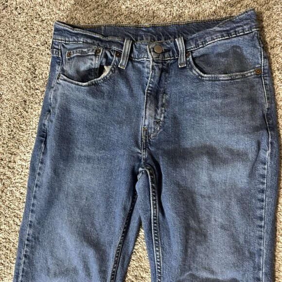 Levis 514 Jeans Mens 32x32 Blue Denim Straight Leg Medium Wash Casual Classic - Picture 3 of 10